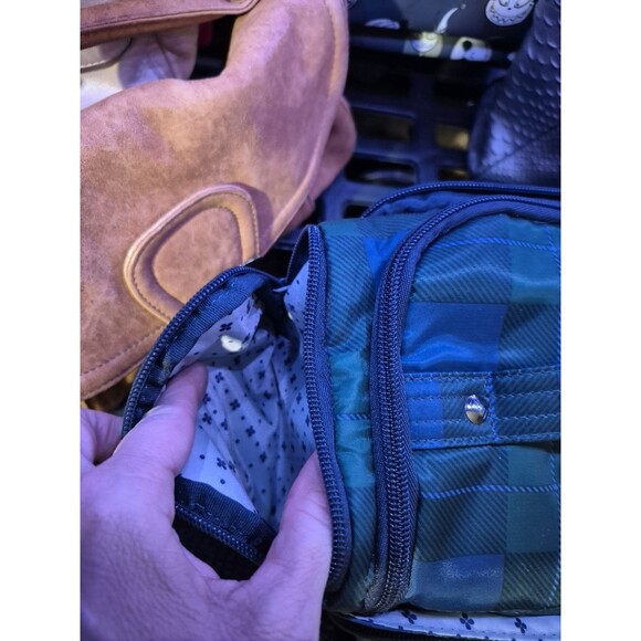 Lug Trolley XL Travel Cosmetic Toiletry Bag Plaid Navy - - Picture 6 of 9